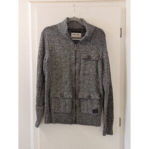 Mens Projek Raw Gray Knit Full-Zip Sweater With Pockets Durable & Stylish G/L